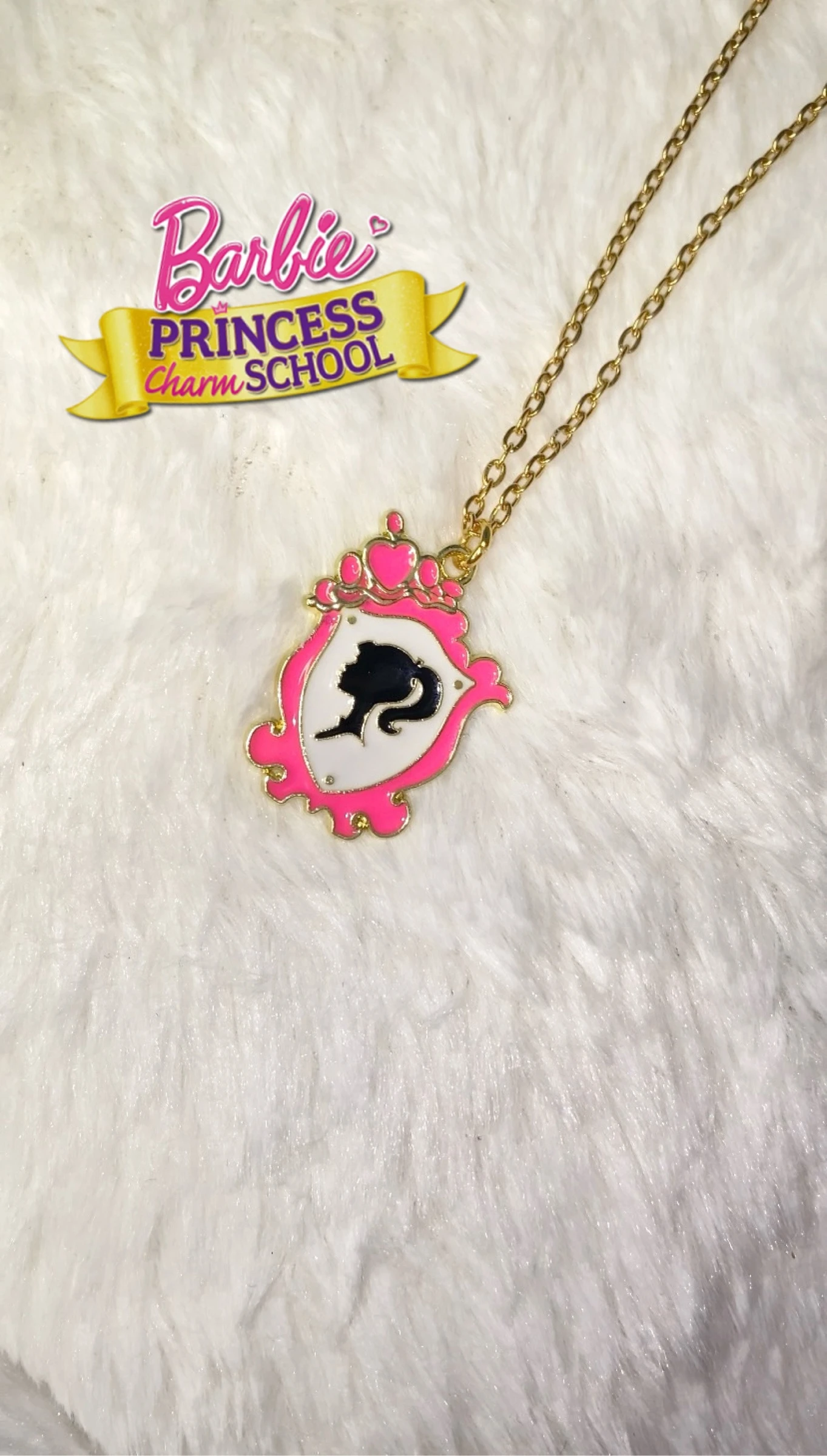 Barbie princess charm school necklace 